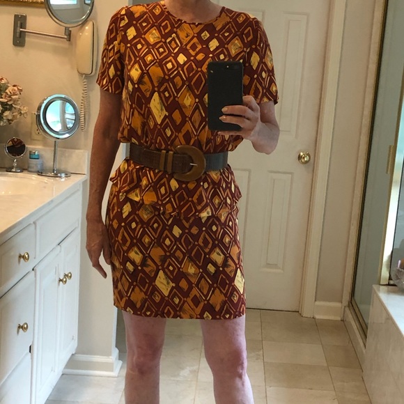 Via Seta Studio Silk Blouse & Skirt (2 piece set) Sz: 6 Petite - Picture 3 of 8